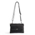 Bolso bandolera de piel con solapa Negro Cinti