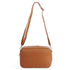 Bolso de bandolera con doble cremalleras Marrón Cora