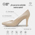 Zapatos de tacón 8cm de piel beige Tania