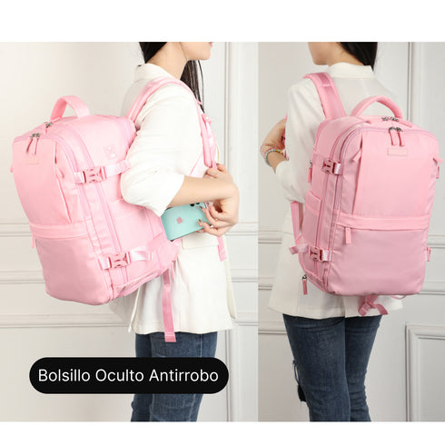 1990s Mochila de viaje cabina expandible para Ryanair 40x25x20-25cm,con bolsa de zapatillas,mochila casual