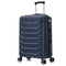RAYKONG Maleta Mediana Expandible ABS+Policarbonato 66x45x27.50cm - 30cm Extendido | 82L - 90L | 24 Pulgadas |23kg semirígidas candado combinación - AzulMarino