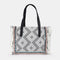 Bolso shopper para mujer de lona étnica negro Indira