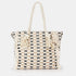 Bolso de rafia trenzado para mujer negro Anastasia