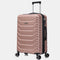 RAYKONG Maleta Mediana Expandible ABS+Policarbonato 66x45x27.50cm - 30cm Extendido | 82L - 90L | 24 Pulgadas |23kg semirígidas candado combinación - RosaDorada