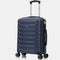 RAYKONG Mala de Cabine 55x40x20cm Policarbonato (40L) Semirrígida Trolley Pequeno Bagagem de Mão 4 Rodas Giratórias 360º Fecho Numérico-Azul Marinho