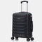 RAYKONG Mala de Cabine 55x40x20cm Policarbonato (40L) Semirrígida Trolley Pequena Bagagem de Mão 4 Rodas Rotativas a 360º Fecho Numérico-Preto