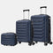Conjunto de 3 Maletas|Neceser 29x35x16.50cm|Maleta Cabina ABS+PC 55x40x20cm|Mediana Expandible 20kg-23kg - 66x45x27.50-30cm | AzulMarino