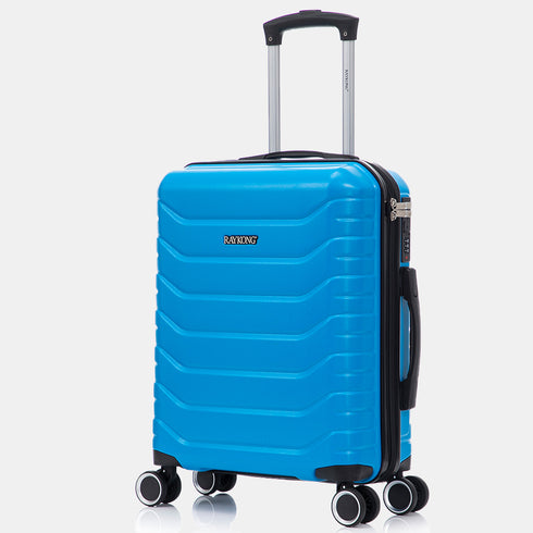RAYKONG Mala de Cabine 55x40x20cm Policarbonato (40L) semirrígida Trolley Pequeno Bagagem de Mão 4 Rodas Giratórias 360º Fecho Numérico - Turquesa