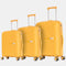 Juego de maletas PP Rígida 3 piezas|Maleta Cabina 55cm|Maleta Mediana extensible 65cm|Maleta Grande Extensible 75cm|Choco Amarillo