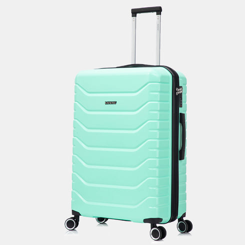 RAYKONG Maleta Grande Expandible ABS+Policarbonato 75x49x31cm - 33.50cm Extendido | 114L - 123L | 28 Pulgadas | 25kg semirígidas candado combinación - Menta