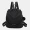 Mochila antirrobo Impermeable para mujer (14.80L) | Mochila Convertible en bolso con pompón y asa desmontable de adorno Negro