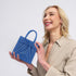 Bolso bandolera de piel pequeño mujer azul Carmen