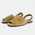 Menorquinas de piel para mujer khaki Adara