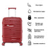 Maleta de cabina 55x38x22 cm (44L) Polipropileno - Candado Incrustado - 20 Pulgadas - Burdeos - Bass