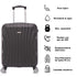 Raykong Maleta Cabina ABS 55x40x20cm (44L) - 20 Pulgadas Negro - Waves