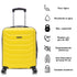 RAYKONG Maleta de Cabina 55x40x20cm Policarbonato (40L) semirígida Trolley pequeño Equipaje de Mano 4 Ruedas giratorios a 360º Cierre numérico - Amarillo