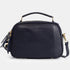 Bolso de bandolera de piel con asa de mano doble cremallera Azul marino Elsa