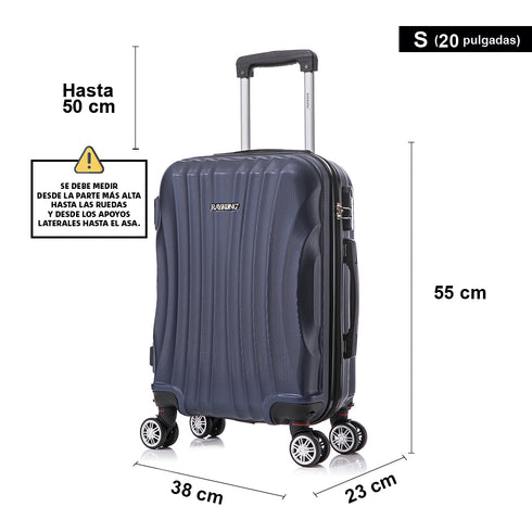 Raykong Maleta Cabina ABS 55x38x23cm 44L - 20 Pulgadas AzulMarino- Waves