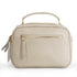 Bolso de bandolera de piel con asa de mano doble cremallera Beige Elsa