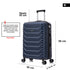 RAYKONG Maleta Mediana Expandible ABS+Policarbonato 66x45x27.50cm - 30cm Extendido | 82L - 90L | 24 Pulgadas |23kg semirígidas candado combinación - AzulMarino