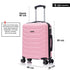 RAYKONG Maleta de Cabina 55x40x20cm Policarbonato (40L) semirígida Trolley pequeño Equipaje de Mano 4 Ruedas giratorios a 360º Cierre numérico-Rosa