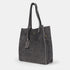 Bolso tote de piel serraje liso de mujer gris Cloe