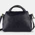 Bolso bandolera para mujer de piel con asas de mano azul marino Amelie