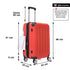 RAYKONG Maleta Mediana ABS 66x43x25cm | 71L | 24 Pulgadas | hasta 23kg semirígidas - Rojo