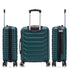 Conjunto de 4 Maletas ABS+PC|Neceser 29cm|Cabina 55x40x20cm|Mediana Expandible 20kg-23kg - 66x45x27.50-30cm|Grande Expandible 23kg-25kg - 75x49x31-33.50cm | Verde