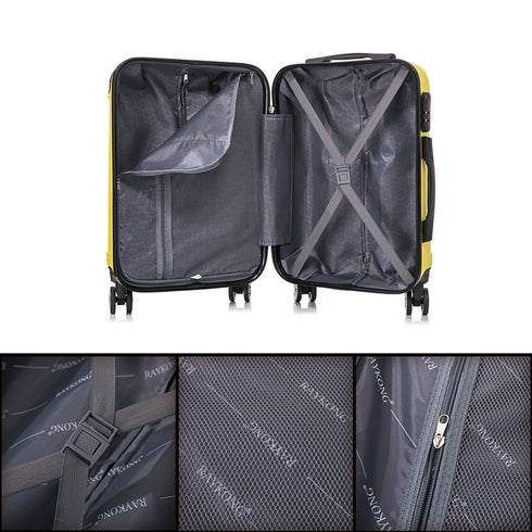 Maleta Cabina ABS 55x40x20cm 44L - 20 Pulgadas Amarillo - Marina