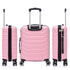 Conjunto de 4 Maletas ABS+PC|Neceser 29cm|Cabina 55x40x20cm|Mediana Expandible 20kg-23kg - 66x45x27.50-30cm|Grande Expandible 23kg-25kg - 75x49x31-33.50cm | RosaClaro