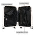 Maleta de cabina 55x38x22 cm (44L) Polipropileno - Candado Incrustado - 20 Pulgadas - Blanco - Bass