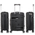 Juego de maletas PP Rígida 3 piezas|Maleta Cabina 55cm|Maleta Mediana 65cm Expandible |Maleta Grande 75cm Expandible |Bass Negro
