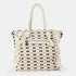 Bolso de rafia trenzado para mujer negro Anastasia
