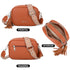 Bolso bandolera mujer pequeño de cuero PU dos compartimentos y dos bandoleras, bolso mensajero para cruzar polipiel regalo original para mujer - Marrón
