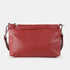 Bolso bandolera de piel para mujer con asa corta burdeos Martina