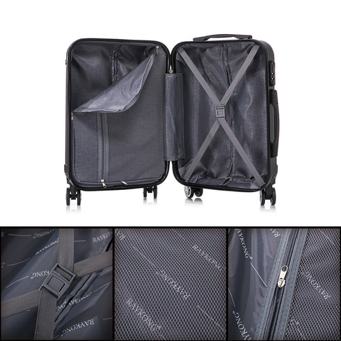 Maleta Cabina ABS 55x40x20cm 44L - 20 Pulgadas Negro - Marina