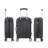 RAYKONG Maleta Mediana ABS 66x43x25cm | 71L | 24 Pulgadas | hasta 23kg semirígidas - Negro