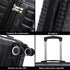 Raykong Juego de maletas 3 piezas | Maleta Cabina 55cm | Mediana Expansible 65cm | Grande Expansible 75cm - Watt (Negro)