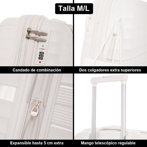 1990s Maleta Mediana extensible 65cm - Choco (Blanco)