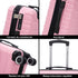 RAYKONG Maleta de Cabina 55x40x20cm Policarbonato (40L) semirígida Trolley pequeño Equipaje de Mano 4 Ruedas giratorios a 360º Cierre numérico-Rosa