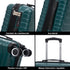 RAYKONG Maleta de Cabina 55x40x20cm Policarbonato (40L) semirígida Trolley pequeño Equipaje de Mano 4 Ruedas giratorios a 360º Cierre numérico- Verde