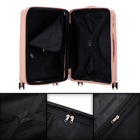 1990s Maleta Grande Extensible 75cm - Choco (Rosa Claro)
