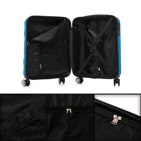 Raykong Maleta Cabina ABS 55x40x20cm (44L) - 20 Pulgadas Turquesa - Waves