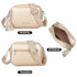 Bolso bandolera mujer pequeño de cuero PU con dos bandoleras bolso mensajero para cruzar PU - Dorado