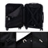 RAYKONG Maleta Mediana Expandible ABS+Policarbonato 66x45x27.50cm - 30cm Extendido | 82L - 90L | 24 Pulgadas |23kg semirígidas candado combinación - Negro