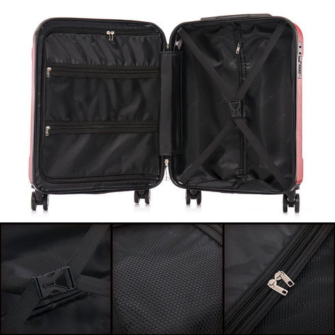 Maleta Cabina 55x40x20cm Policarbonato (44L) - 20 Pulgadas - Rojo