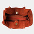 Bolso tote de piel serraje liso de mujer naranja Cloe