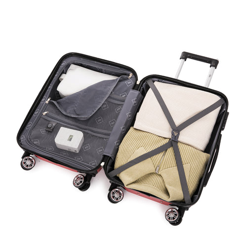 Maleta Cabina 55x39x21cm Policarbonato (45L) - 20 Pulgadas Rojo - Seda