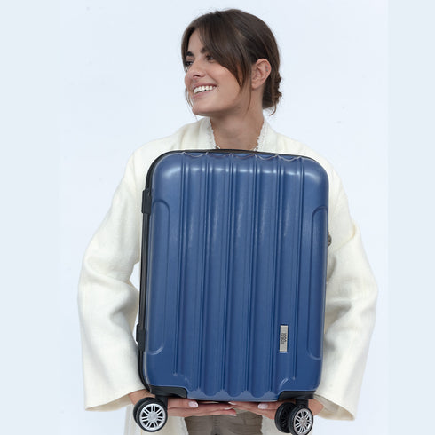 Maleta Cabina 55x39x21cm Policarbonato 45L - 20 Pulgadas AzulMarino - Seda